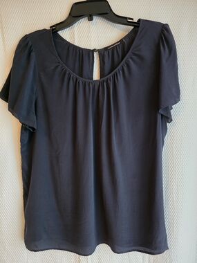 Monoprix Autre Ton 100% Silk Blouse, Size L